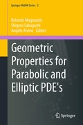 Bild: Geometric Properties for Parabolic and Elliptic PDE's - Springer