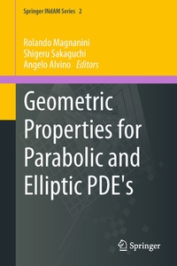 Abbildung von: Geometric Properties for Parabolic and Elliptic PDE's - Springer