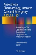 Cover: Anaesthesia, Pharmacology, Intensive Care and Emergency A.P.I.C.E. - Springer