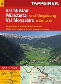 Abbildung von: Wanderkarte Münstertal und Umgebung - Athesia-Tappeiner Verlag