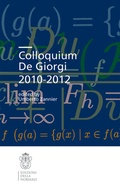 Cover: Colloquium De Giorgi 2010-2012 - Edizioni Della Normale