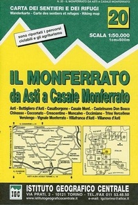 Abbildung von: Carta n. 20 Il Monferrato 1:50.000. Carta dei sentieri e dei rifugi - Carta. Valli;Ist. Geografico Centrale