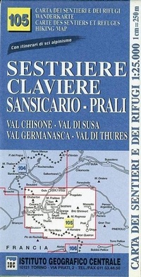 Abbildung von: Carta n. 107 Monte Bianco, Courmayeur, Chamonix, la Thuile 1:25.000. Carta dei sentieri e dei rifugi. Serie monti - Carta. Monti;Ist. Geografico Centrale