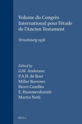 Cover: Volume du Congres International pour l'etude de l'Ancien Testament, Strasbourg 1956 - Brill