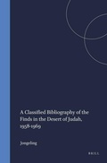 Cover: A Classified Bibliography of the Finds in the Desert of Judah, 1958-1969 - Brill