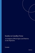 Cover: Studies in Catullan Verse - Brill