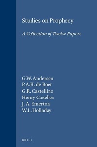 Enlarge image Cover: Studies on Prophecy - Brill