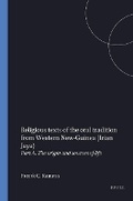 Cover: Religious texts of the oral tradition from Western New-Guinea (Irian Jaya) - Brill
