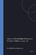 Cover: Annual of the Swedish Theological Institute, Volume 11 (1977-78) - Brill