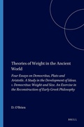 Cover: Theories of Weight in the Ancient World - Brill