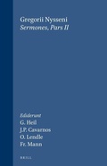 Cover: Sermones, Volume 1 De vita Gregorii Thaumaturgi; De sancto Theodoro; In sanctum Stephanum I et II; In Basilium fratrum; In XL Martyres Ia, Ib et II - Brill