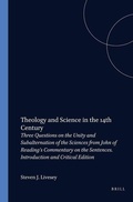 Cover: Theology and Science in the 14th Century - Brill
