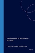 Cover: Handbuch der Orientalistik / A bibliography of Islamic Law, 1980-1993 - Brill