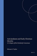 Cover: Anti-Judaism and Early Christian Identity - Brill