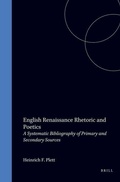 Cover: English Renaissance Rhetoric and Poetics - Brill