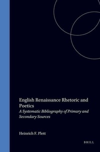 Enlarge image Cover: English Renaissance Rhetoric and Poetics - Brill