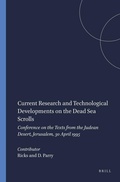 Cover: Current Research and Technological Developments on the Dead Sea Scrolls - Brill