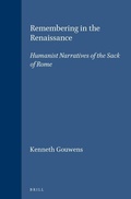 Cover: Remembering the Renaissance - Brill