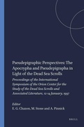 Cover: Pseudoepigraphic Perspectives - Brill