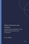 Cover: Hebrew Poetry From Late Antiquity - Brill