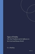 Cover: Signs of Orality - Brill