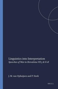 Cover: Linguistics into Interpretation - Brill