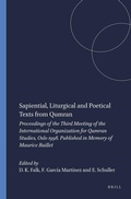 Cover: Sapiential, Liturgical and Poetical Texts from Qumran - Brill