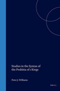 Cover: Studies in the Syntax of the Peshitta of 1 Kings - Brill