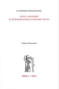 Cover: Style and Form in Old-Babylonian Literary Texts - Brill
