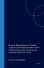 Cover: Semitic Papyrology in Context - Brill