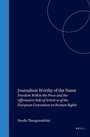 Cover: Journalism Worthy of the Name - Martinus Nijhoff
