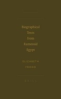 Cover: Biographical Texts from Ramessid Egypt - Brill