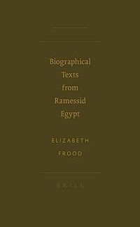 Enlarge image Cover: Biographical Texts from Ramessid Egypt - Brill