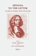 Cover: Spinoza to the Letter - Brill