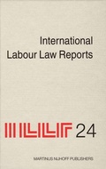 Cover: International Labour Law Reports, Volume 24 - Martinus Nijhoff
