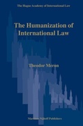 Cover: The Humanization of International Law - Martinus Nijhoff