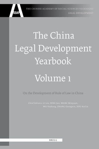 Enlarge image Cover: The China Legal Development Yearbook, Volume 1 - Brill