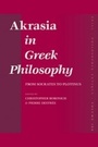 Cover: Akrasia in Greek Philosophy - Brill