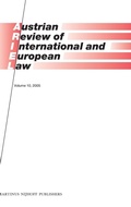 Cover: Austrian Review of International and European Law, Volume 10 (2005) - Martinus Nijhoff