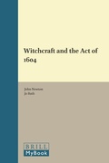 Cover: Witchcraft and the Act of 1604 - Brill