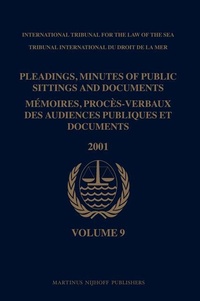 Bild: Pleadings, Minutes of Public Sittings and Documents / Memoires, proces-verbaux des audiences publiques et documents, Volume 9 (2001) - Martinus Nijhoff