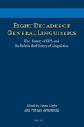 Cover: Eight Decades of General Linguistics - Brill