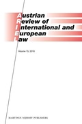 Cover: Austrian Review of International and European Law, Volume 15 (2010) - Martinus Nijhoff