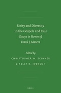 Cover: Unity and Diversity in the Gospels and Paul - Brill