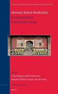 Cover: Memory before Modernity - Brill