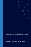 Cover: Studies in Scriptural Unit Division - K.Van Gorcum & Co B.V.