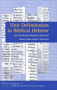 Enlarge image Cover: Unit Delimitation in Biblical Hebrew - K.Van Gorcum & Co B.V.