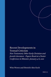 Abbildung von: Recent Developments in Textual Criticism - K.Van Gorcum & Co B.V.