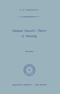 Cover: Edmund Husserl's Theory of Meaning - Springer