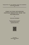Cover: Some Factors Influencing Postwar Emigration from the Netherlands - Kluwer Academic Publishers